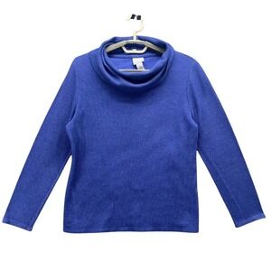 Chicos‎ Womens Sweater Size Medium or 0 Waffle Knit Cowl Neck Pullover